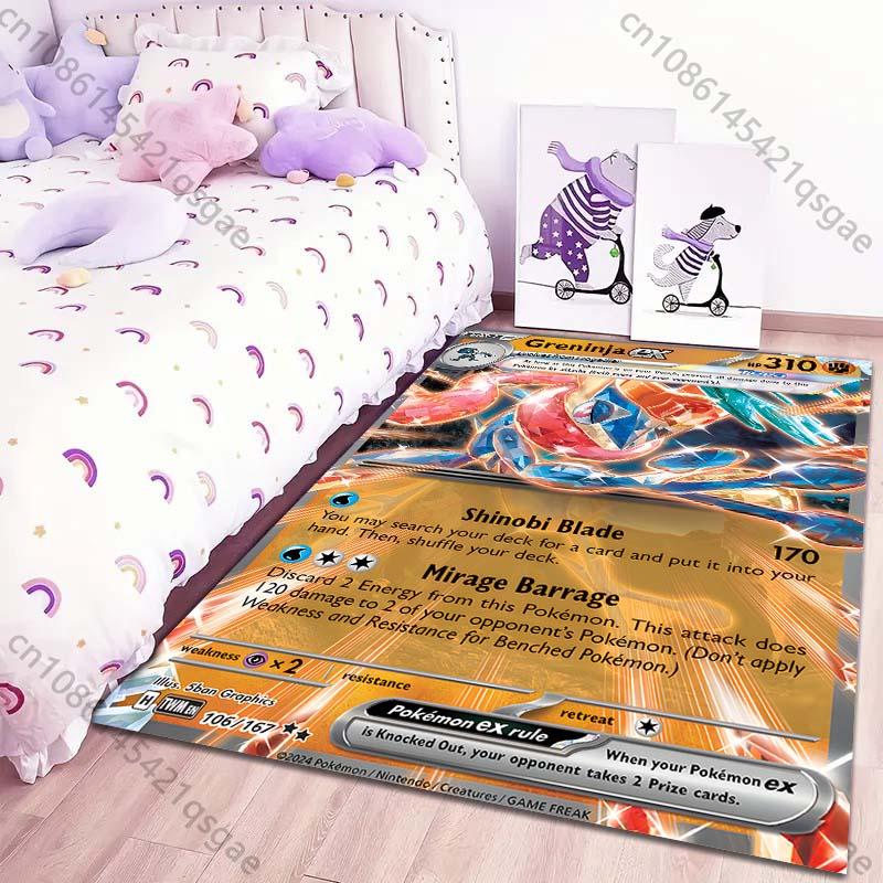 1PC Pokémon Cards Greninja Print Rug Carpet for Living Room Children Bedroom Mat Sofa Doormat Floor Rug Home Decor Anti Slip Mat