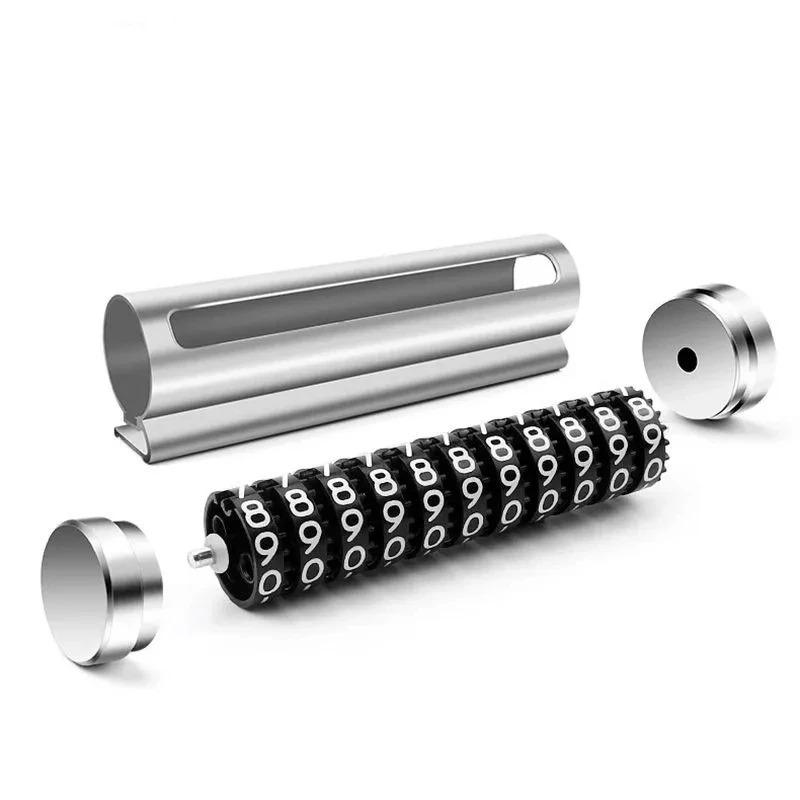 Temporary Parking Number Plate with Rolling Digits - Aluminum Alloy Car Dashboard Display, Adjustable Number for Secure Parking