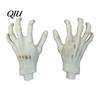 Halloween Scene Setting Props 1 Pair Skeleton Hands, Realistic Plastic Zombie Life Flexible Placement Ghost Hands Size Severed Fake for Terror