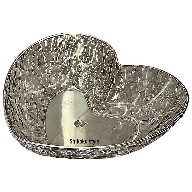Ruhan Transparent Heart Rippled Fruit Plate
