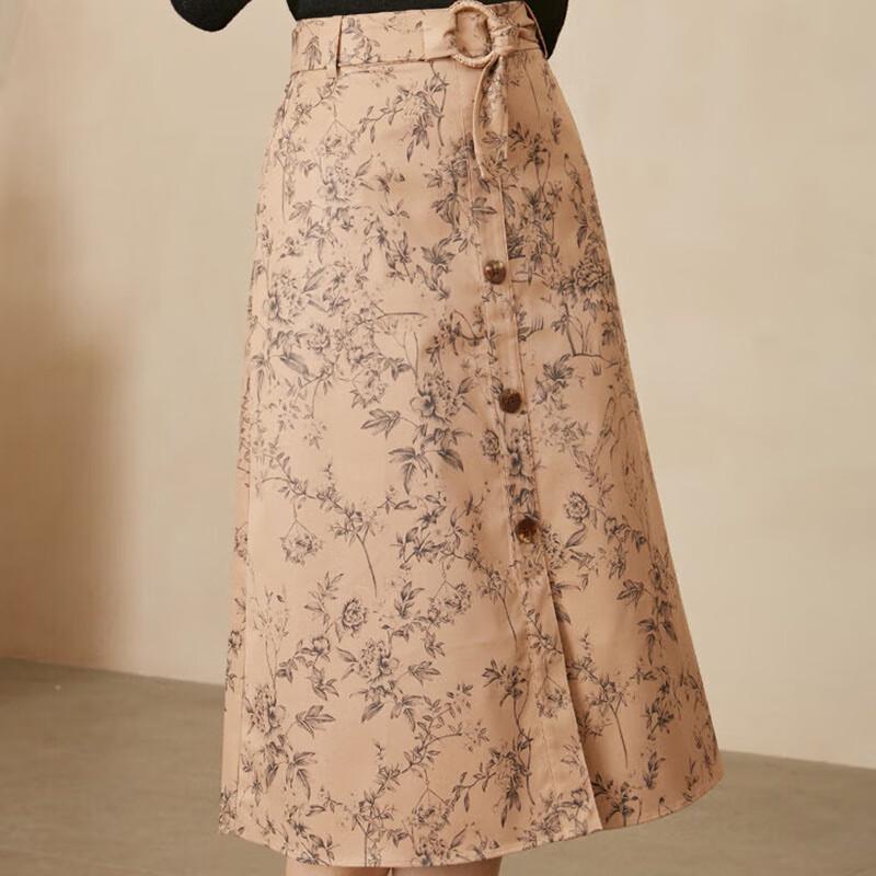 JESSIE Women's Printed Tie-Waist Midi Skirt JMCAX070