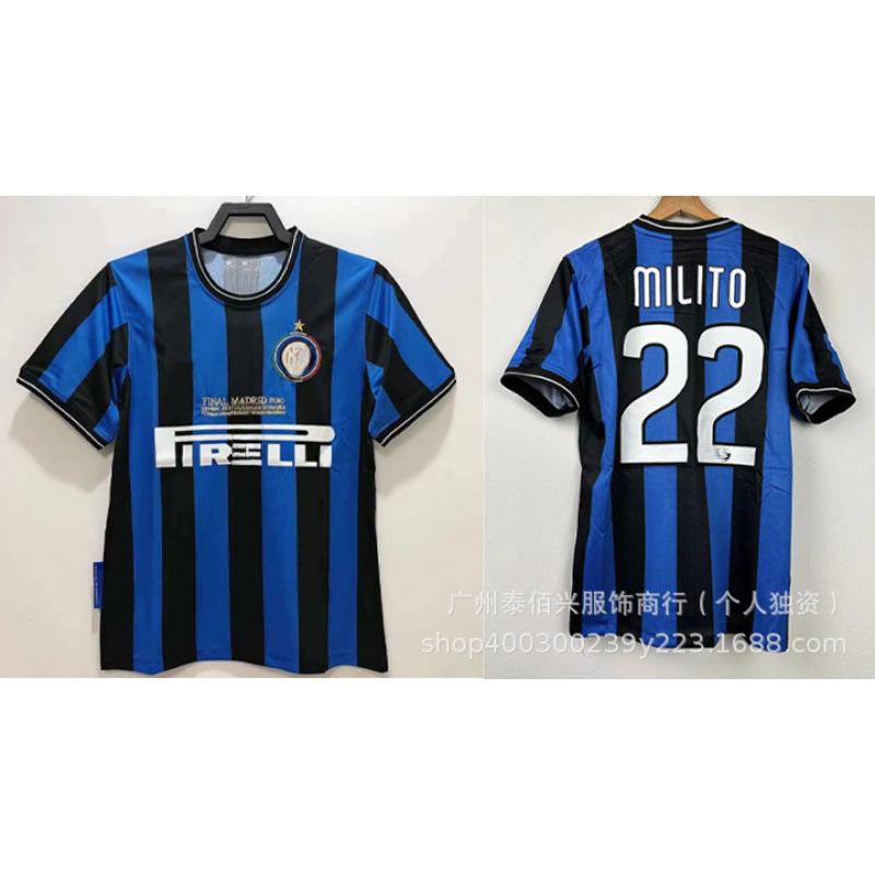 Wholesale Serie A Classic Retro Football Jersey AC Milan Kaka Inter Home and Away Short Sleeves Undertake Delivery
