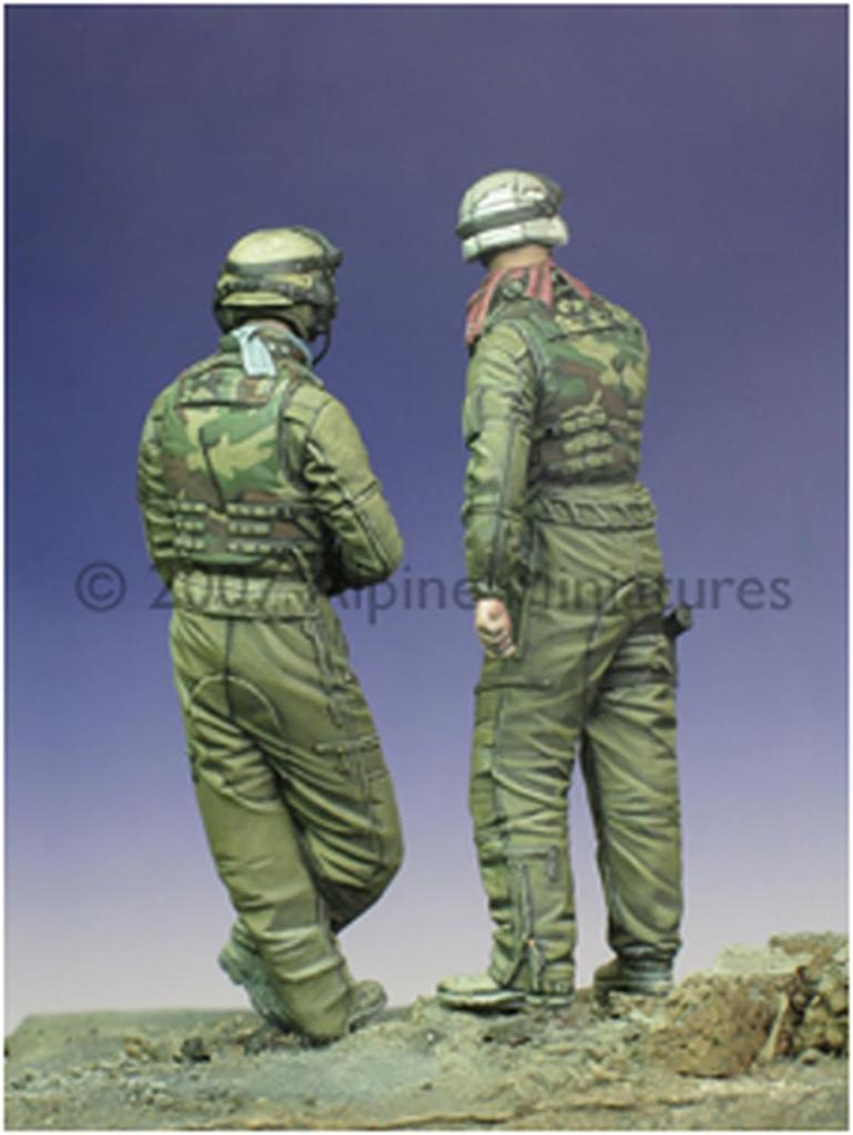 Alpine Miniatures 1/35 OIF American Tank Crew Set Resin Kit AM35025 (Person)