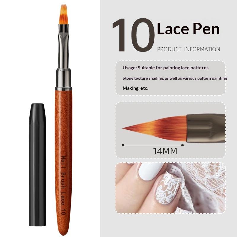 Nail Art Liner Brush Detail Brush Wood Handle Drawing Painting Pen UV Gel Extension Carving Pen Manicure Tool
