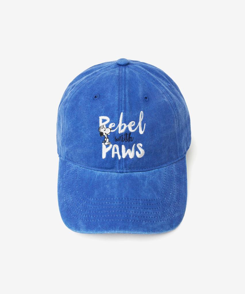 VTWO Rebel Snoopy Stone Washed Ball Cap (Blue)