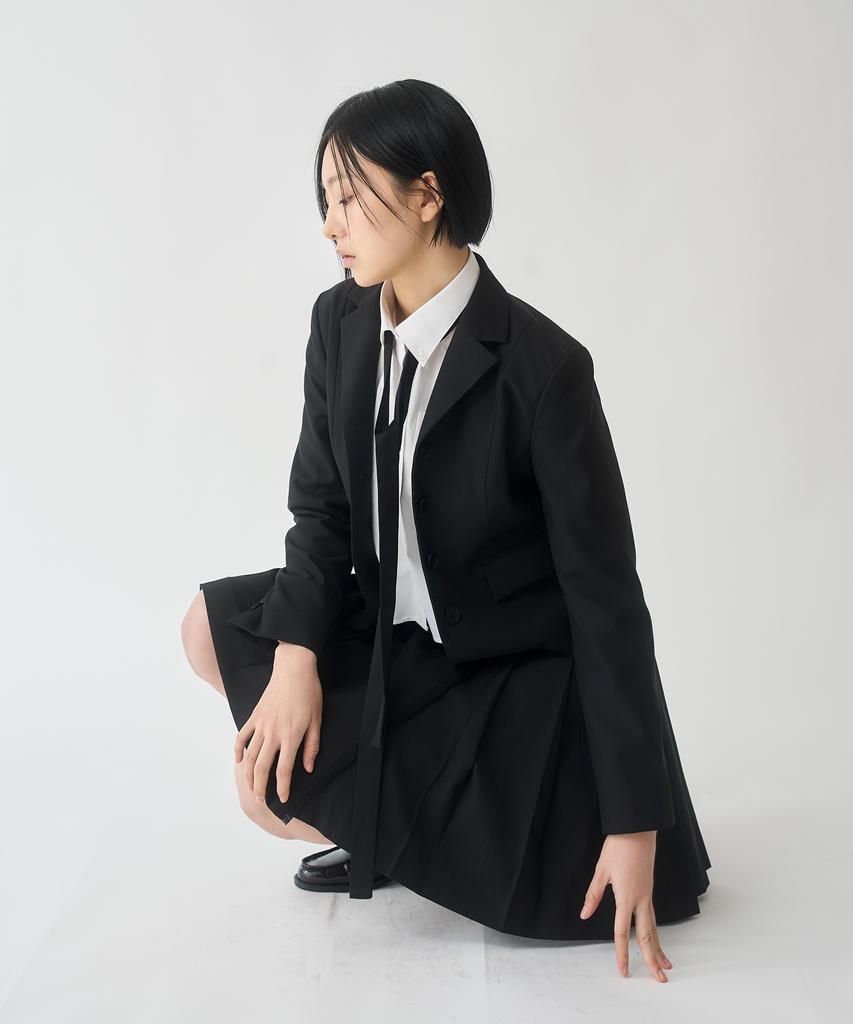 Yusim Pleated Wool Kilt Skirt