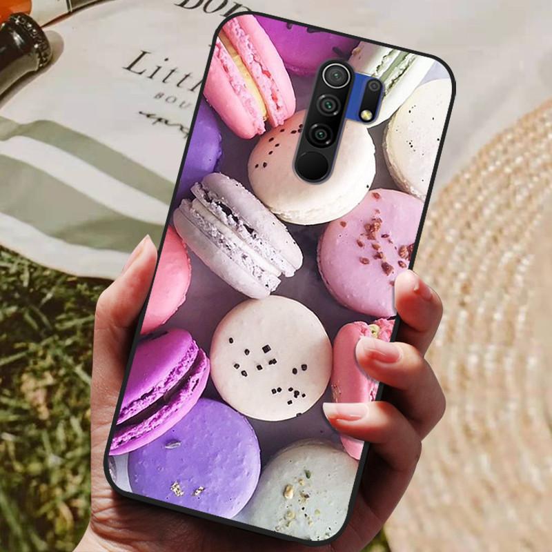 Für Xiaomi Redmi 9 Hülle Katze Blume Wolf Cover Silikonhülle Für Redmi 9 redmi9 Cover Bumper 6.53" Stoßfeste Handy Coque Hülle
