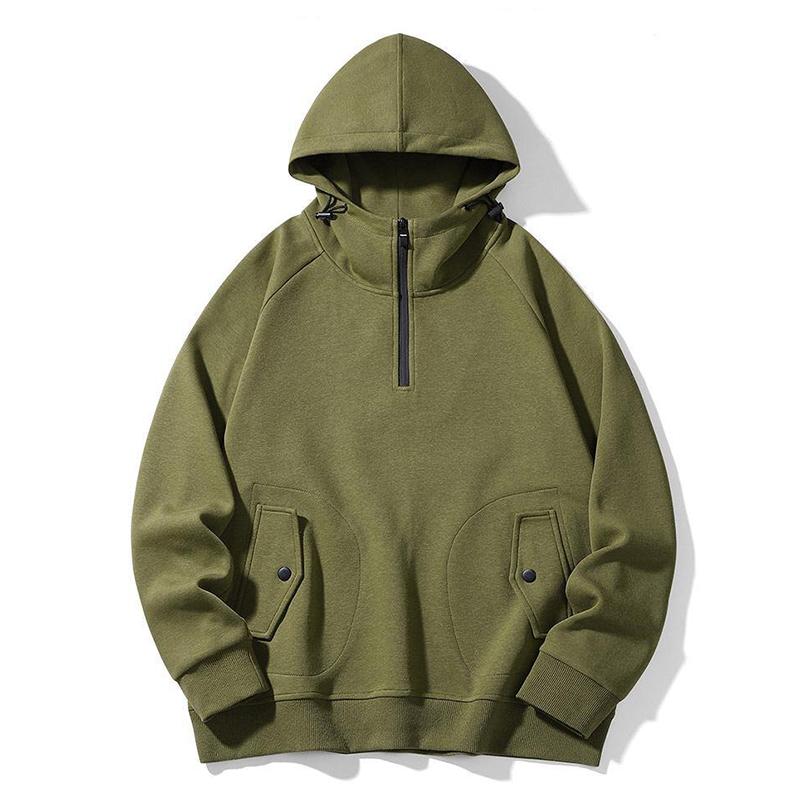 Spring and Autumn Plus Size Men's Fashionable Casual Hooded Patchwork Hoodie Men's Retro Long Sleeved Loose Men's Clothing