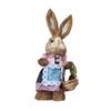 DIY Unfinished Easter Bunny Straw Material Package Cute Handmade Rabbit Standing Figurine for Garden Terrace Lightweight