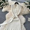 S2026 European & American Sleeveless Knit A-Line Dress: Slimming, Waist-Cinched, Stylish Summer Fashion