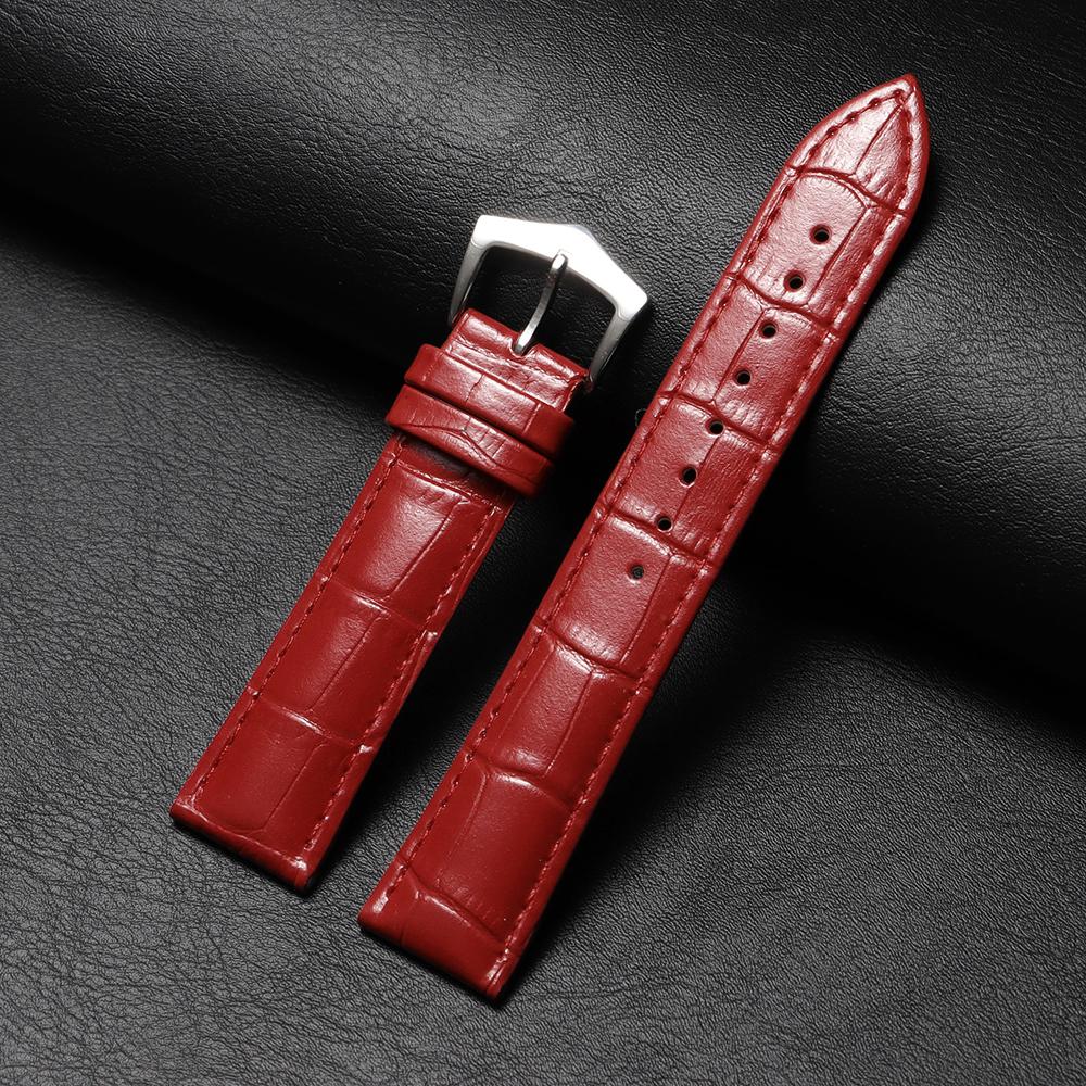 Strap 14mm 16mm 18mm 20mm 22mm High Quality Calfskin Genuine Cowhide Pin Buckle for Men Women Universal Watch Band Accessories
