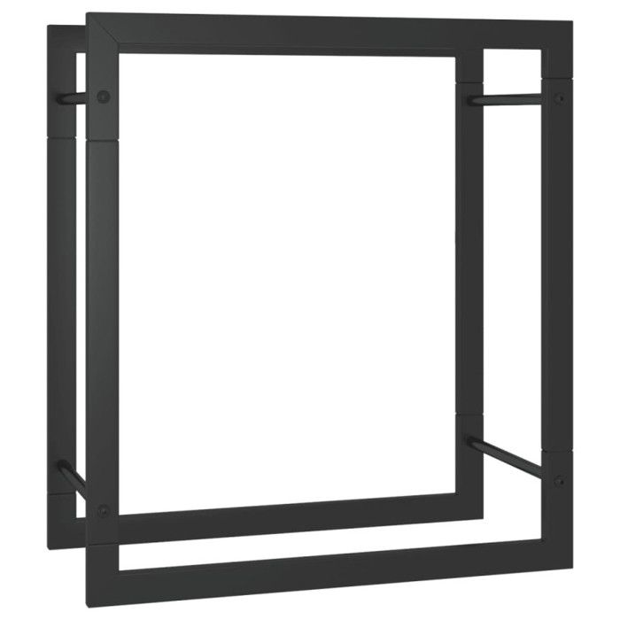 VidaXL Portant de bois de chauffage Noir mat 50x28x56 cm Acier 350304