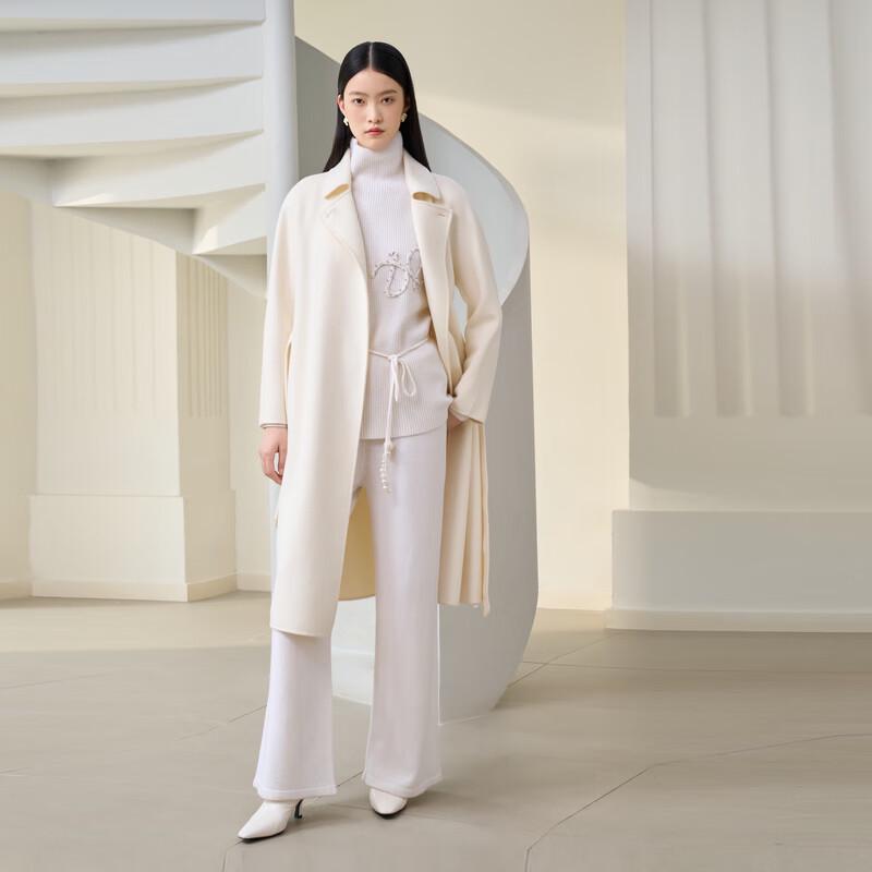 

ELLASSAY Элегантное структурированное длинное шерстяное пальто M