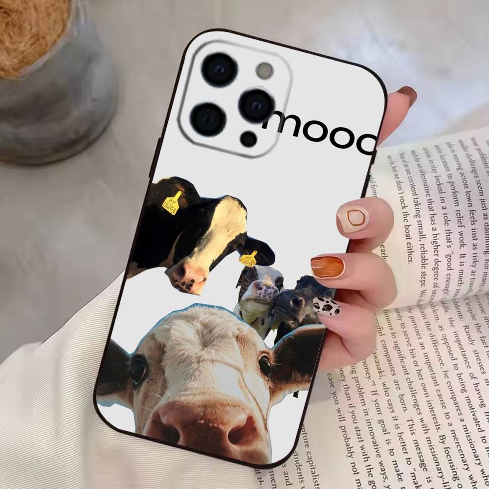Cartoon C-Cow Cute Phone Case Silicone Soft For IPhone 17 16 15 14 13 12 11 X XR Plus Pro Max Plus