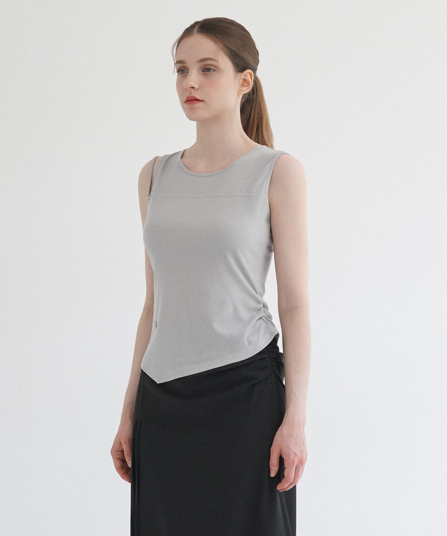 Micene Maeve Asymmetrical Sleeveless Black/3[88~99]
