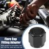 ACROPIX Female Flare Cap Port Plug Block Off Fitting Nut Adapter Universal Black 4pcs AN10