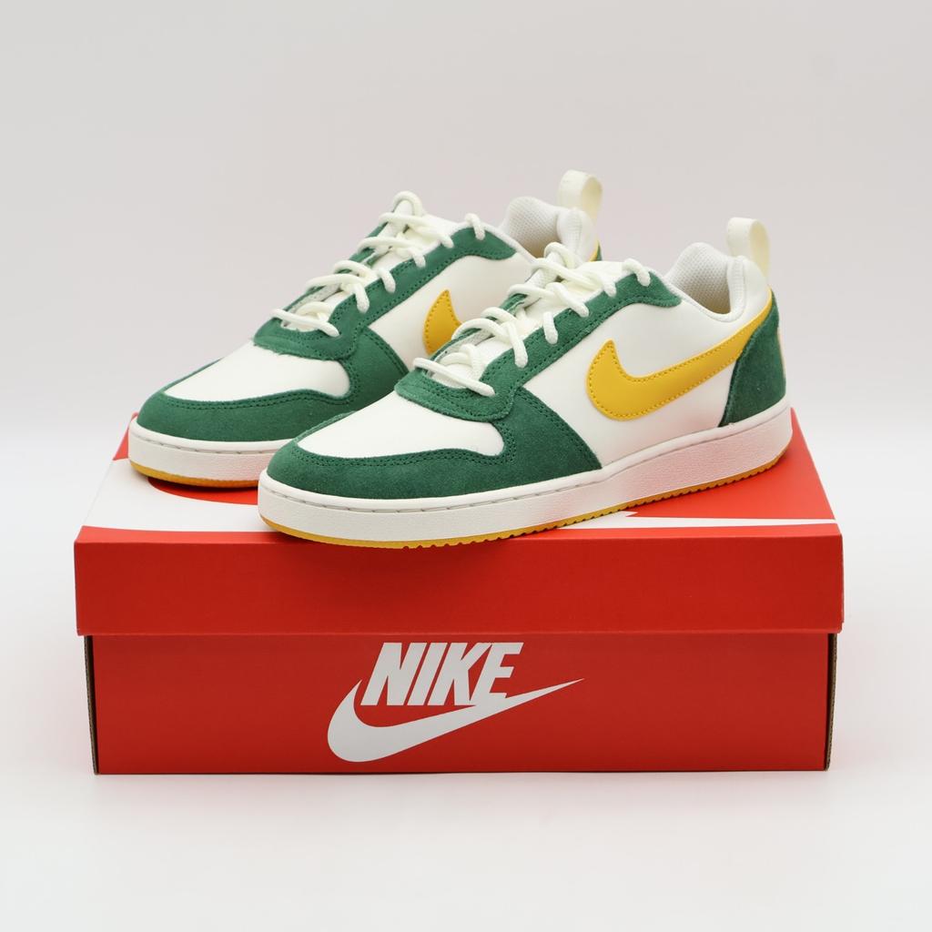 844881-100 Nike Court Borough Low Premium Sail Gorge Green Yellow Ochre (Men's)