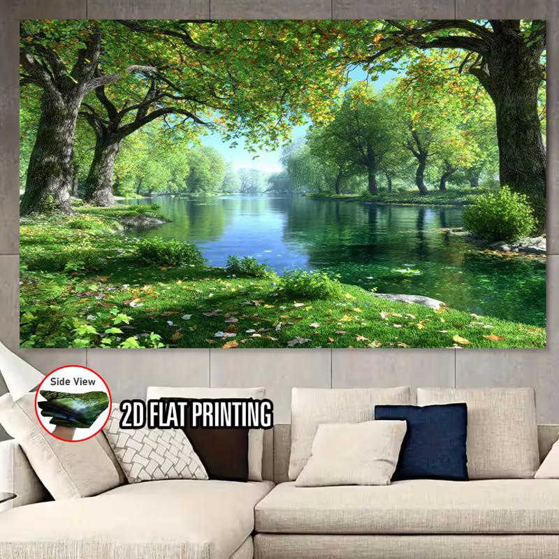 2D Summer Wild Wood Waterside Portrait Photo Backdrop