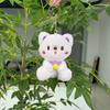 Adorable 11cm Cute Sitting Bear Plush Toy Keychain For Weddings Gifts And