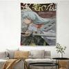 1PC Inuyasha Sesshomaru Tapestry Vintage Anime Manga Wall Hanging Japanese Retro Print Decor for Bedroom  Living Room Printed