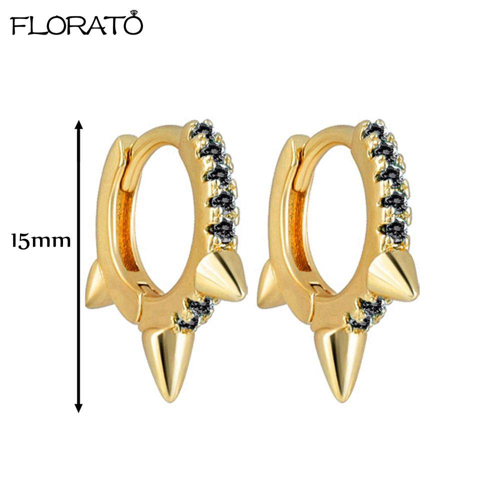 925 Silbernadel Punk Nieten Nieten Creolen Ohrringe für Damen Huggie Ohrringe Ohr Manschette Piercing Ohrring Gotischer Schmuck