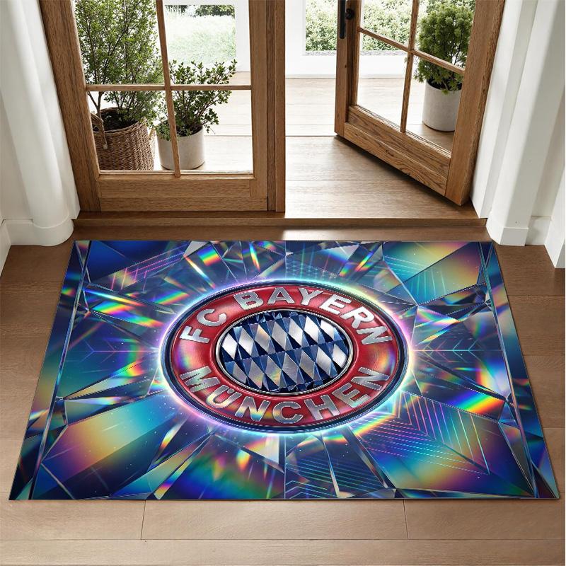 Tapis Velours Cristal Design Bayern Munich Tapis Décoratif Doux pour Chambre à Coucher Entrée