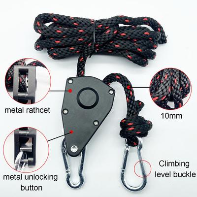 10mm 3/5/10m Tie Down Rope Heavy Duty Rope Hanger Camping Tent Rope Pulley Ratchets Kayak Canoe Boat Bow Stern