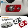 Real Soft Carbon Fiber Trim Sticker For Mercedes Benz SLK R171 2004 2005 2006 2007 2008 2009 2010 Car Headlight Switch Frame