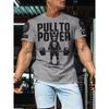 T-shirt High Quality Cotton Men's Short Sleeve Top 3D Printed Weightlifting Skull Muscle Men Tough Guy Fitness Short Sleeve