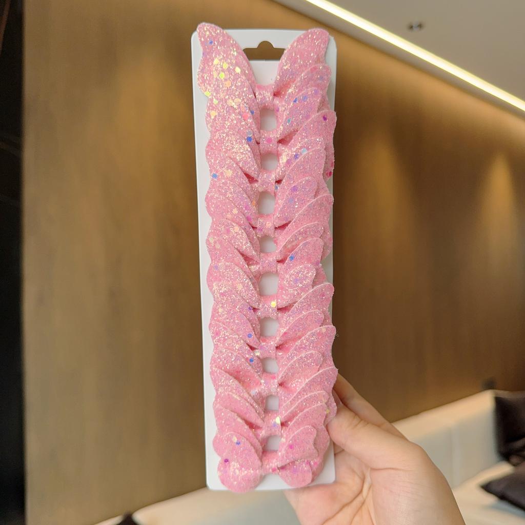 10Pcs/Set New Fashion Solid Butterfly Hairpin Accessories Lovely Girls Hairpins Children Headwear Hairgrip Sequins Hair Clips