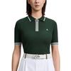 Fitted Striped Simple Comfortable Short Sleeve Golf Shirt Women Tops A11W635403F-DG