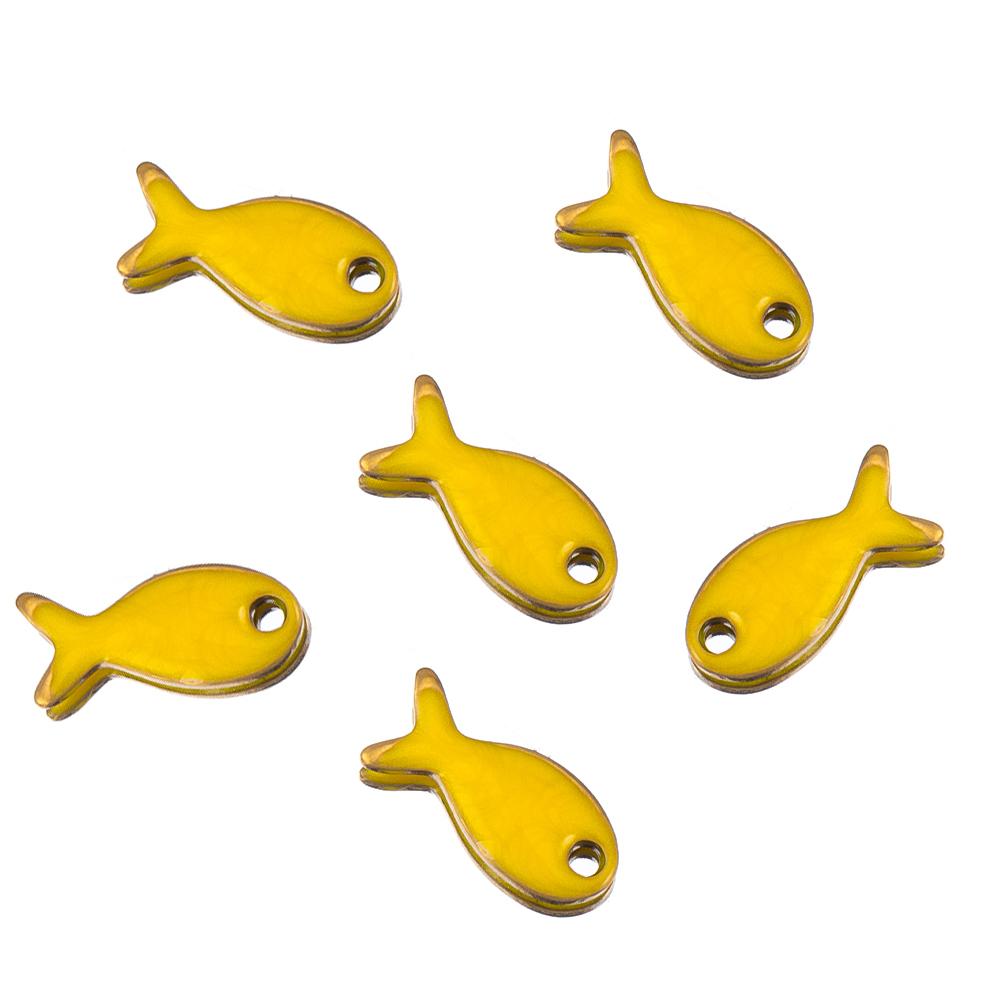 10pcs Stainless Steel Enamel Octopus Seahorse Dolphin Crab Clown fish Charm Bracelet Earring Pendant Base for DIY Jewelry Making