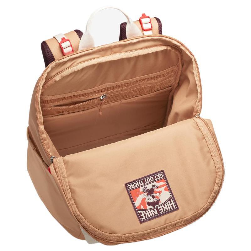 Nike Polyester Backpack Regular Unisex Amber Brown & Night Chestnut & Bright Dark Red Casual DJ9677-225