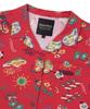 Syupeodeulai W Palm Surf Hawaiian Crop Shirt Red