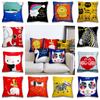 Cushion Printed Cartoon Cover Throw Pillow Case Sofa Car Home Decoration Garden