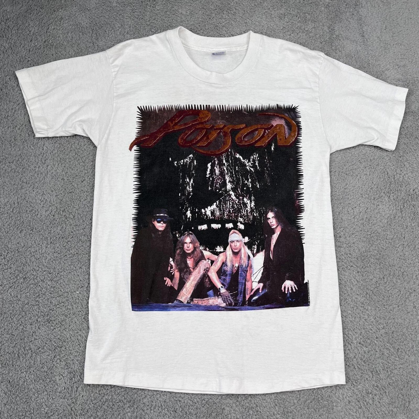 VTG Poison Native Tongue 1993 White Tour T-Shirt Size Large 3XL
