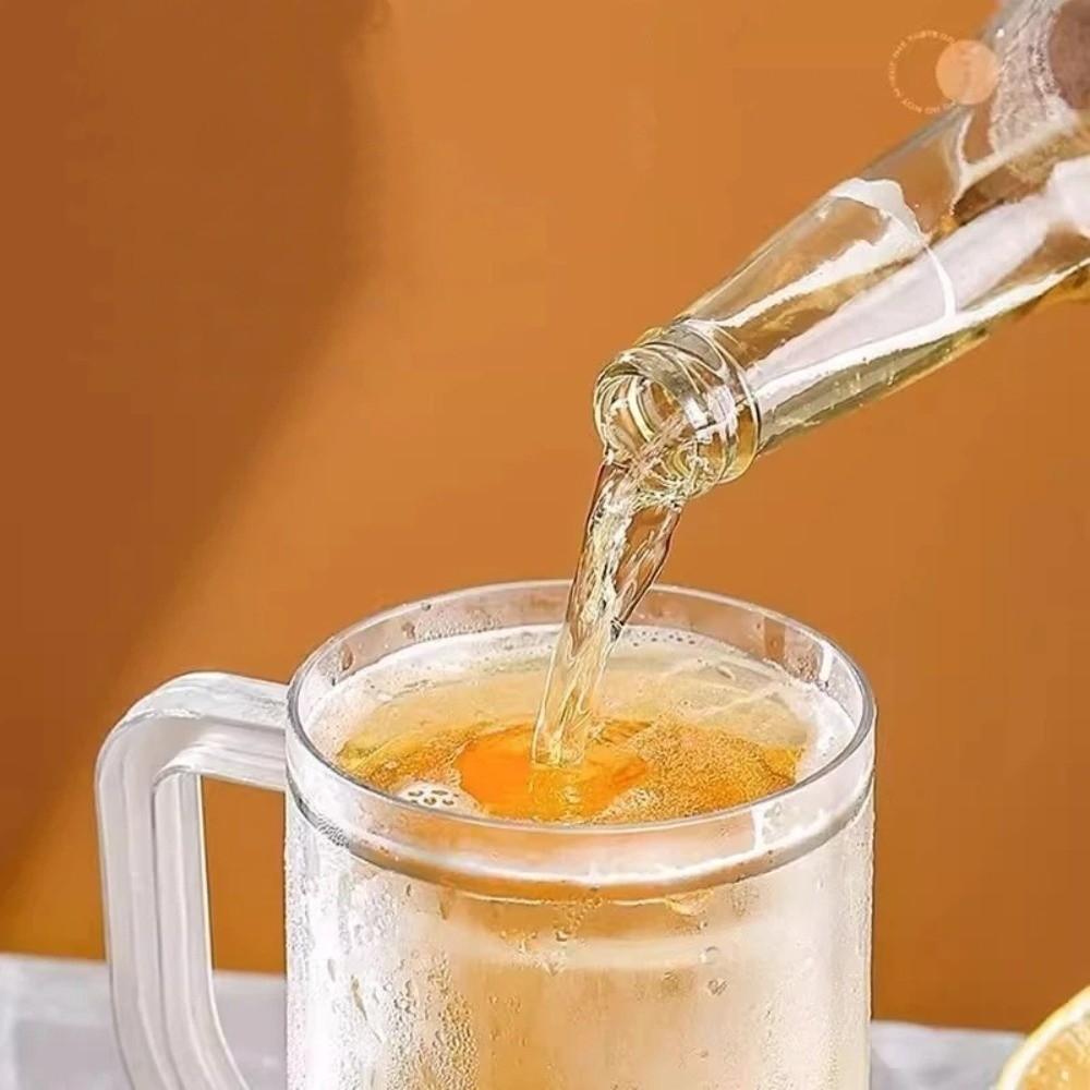 Bicchieri Freddi in Plastica per Bevande Fredde Grande Capacità Lavabili Congelabili Vetro per Birra A Prova di Perdite Addensati Tazze per Ghiaccio Bevande Barbecue
