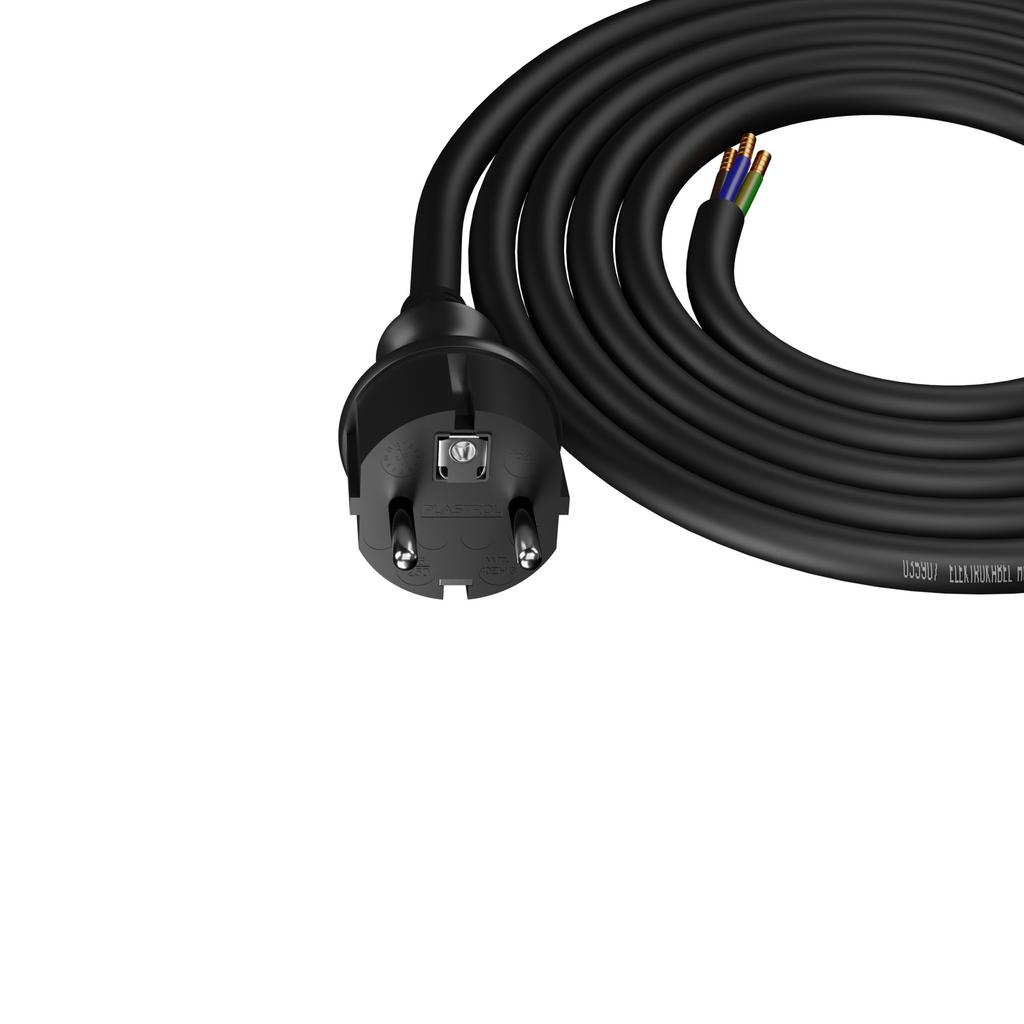Kabel Zasilający Gumowy Z Wtyczką Prostą 2M 3X2,5Mm2 16A Ip44 H07Rn-F