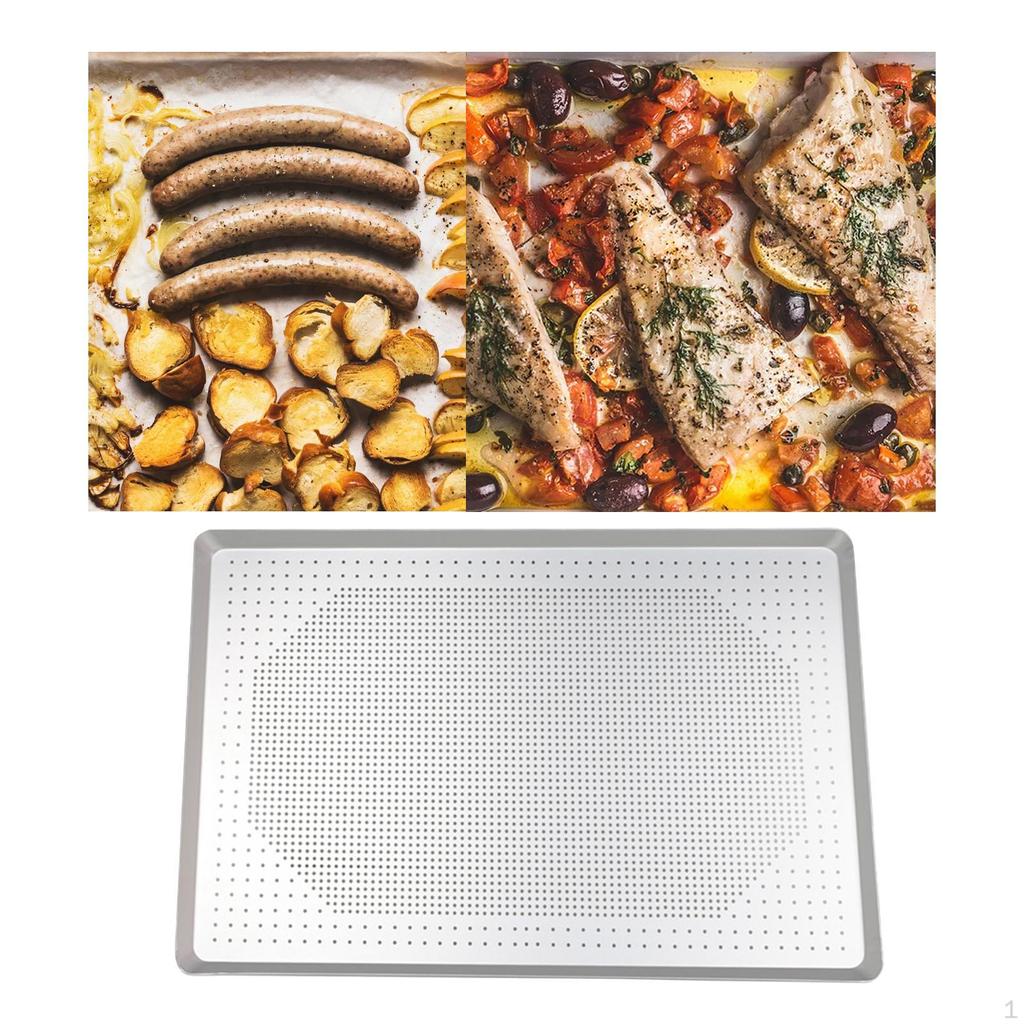 Aluminium-Lochblechpfanne, Backblech, Backblech, leicht zu reinigen, zum Backen von Keksen