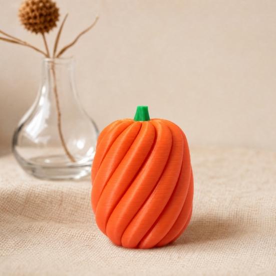 Ornamento Zucca Stampato in 3D, Giocattolo Decompressione Portatile, Modello Puzzle Antistress a Rotazione Spirale per Bambini e Adulti