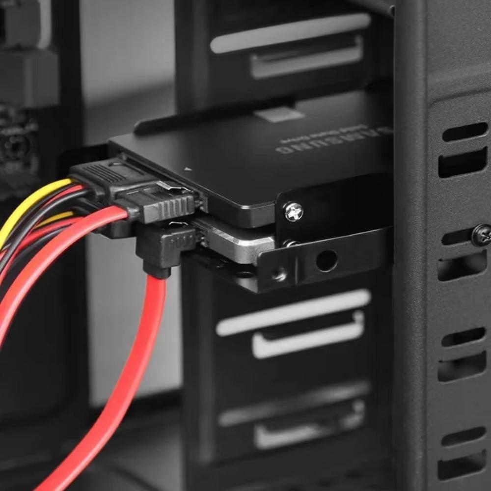 2.5 To 3.5 Inch Dual Hard Disk Bracket Support Two 2.5" SSD HDD Internal Adapter Desktop PC Hard Drive Mounting Fixed Bracket