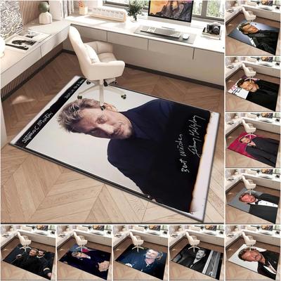 1pc The Legend of Johnny Hallyday Carpet Rug for Living Room Bedroom Home Sofa Decoration,Kids Play Non-slip Floor Mat