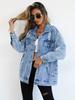 New European American Women's Ripped Denim Jacket