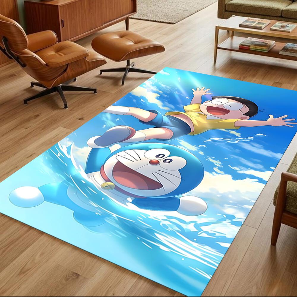 Doraemon Adventure Team Journey Non-Slip Home Carpet Design for Office Decor Living Room Gift