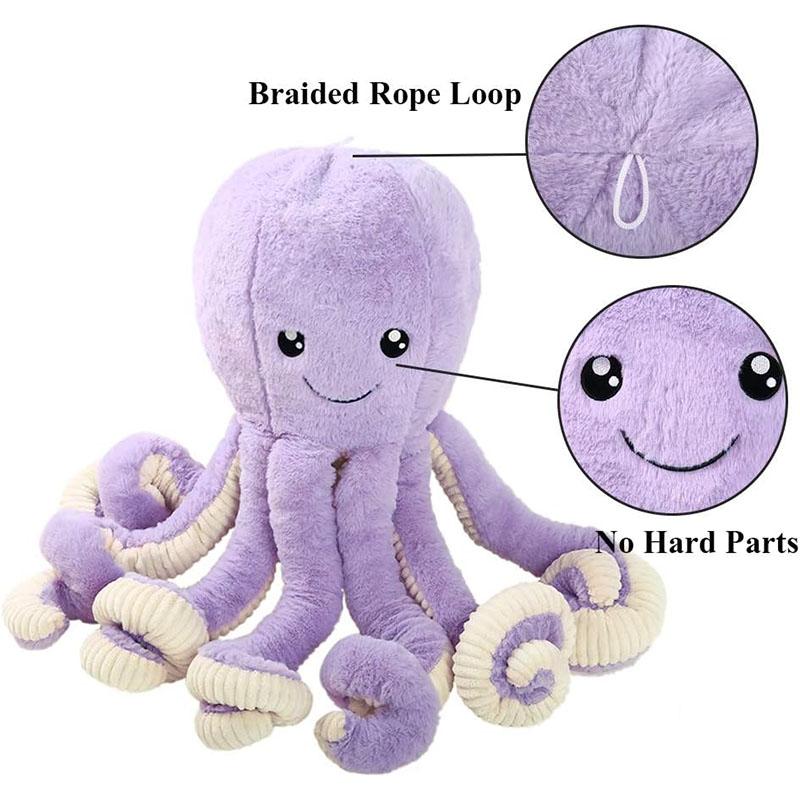 40/60cm Giant Octopus Plush Toys  Stuffed Animals Room Decoration Doll For Kids Girls Boys Birthday Xmas Gift Present Sea