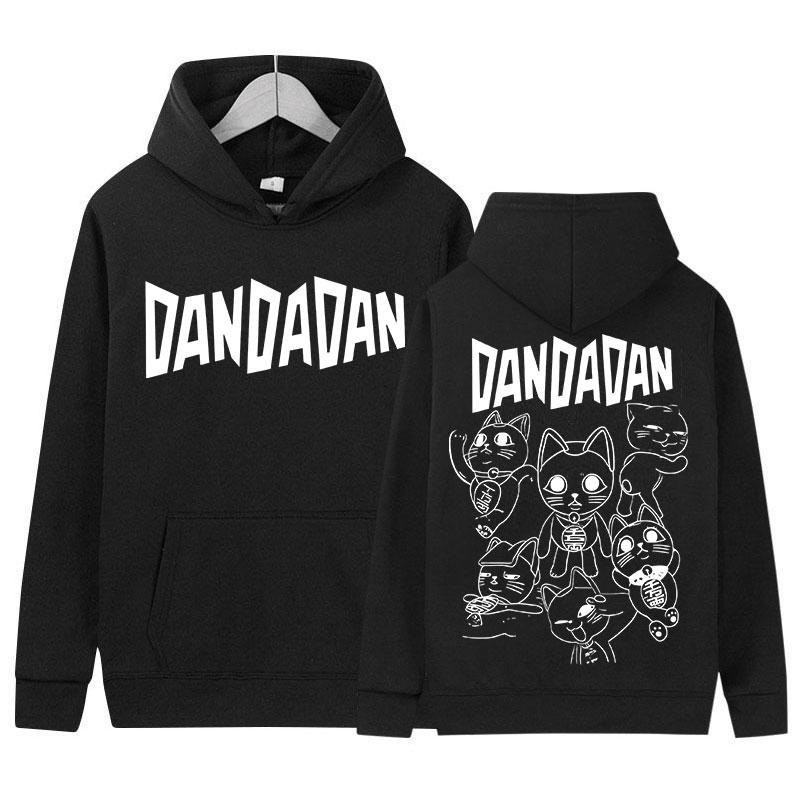 Japanese Anime Dandadan Okarun Dan Da Dan Graphic Hoody Funny Cat Style Men Women Fleece Sweatshirt