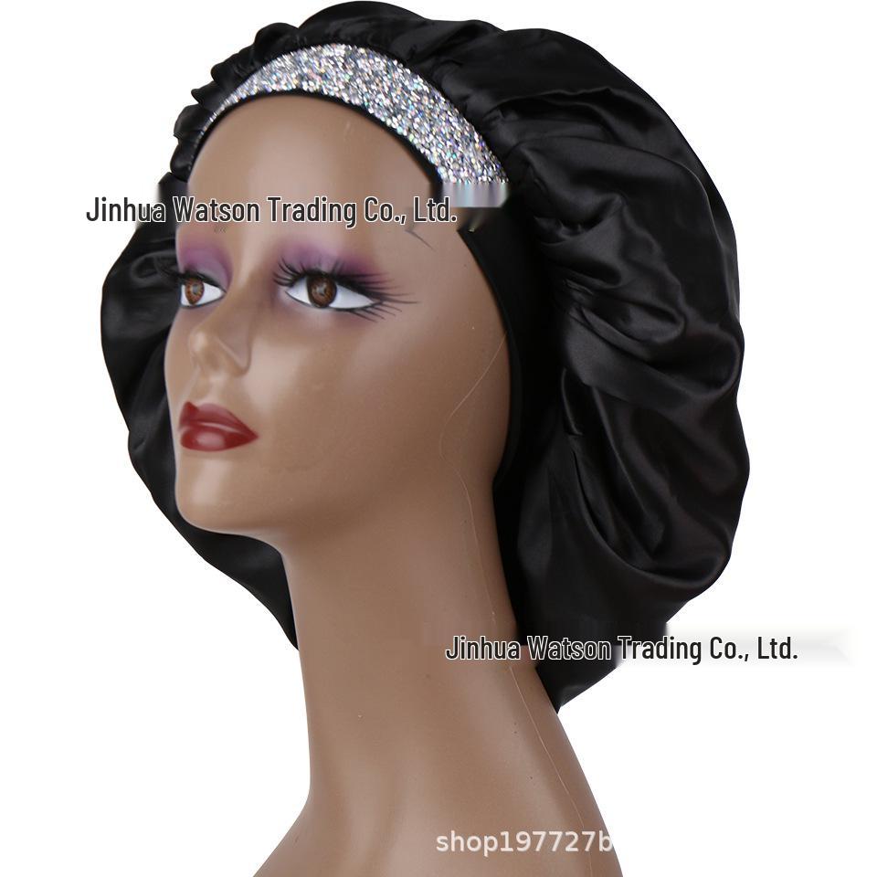 

Эластичная двухслойная шапочка-боннет для сна с широкими полями