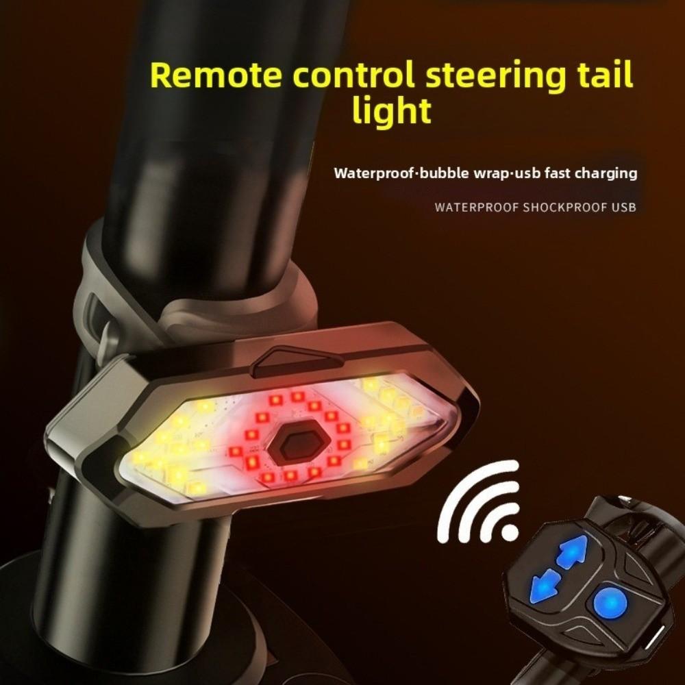 USB Rechargeable Outdoor Cycling Taillights Smart Indicator Light  Outdoor Night Riding