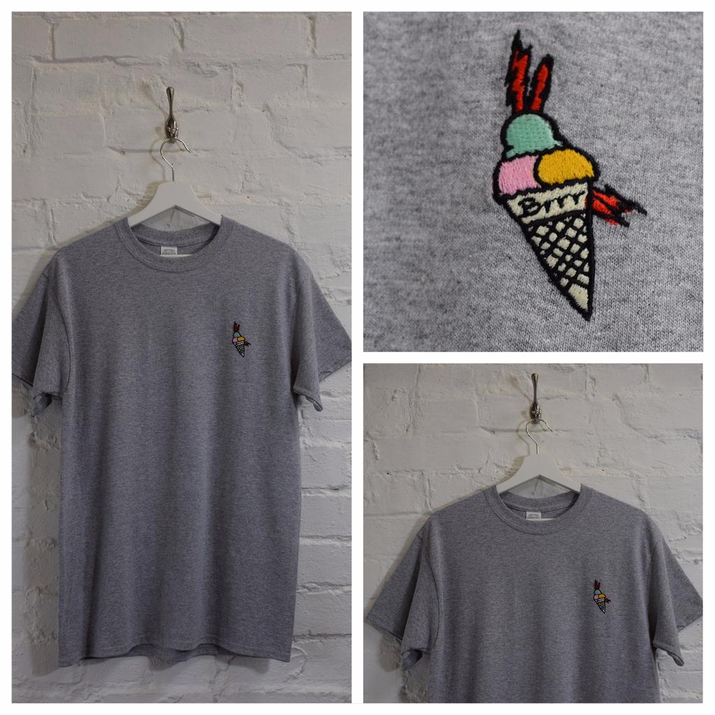 Actual Fact Rappers Ice Cream Tattoo Hip Hop Heather Grey Tee T-shirt