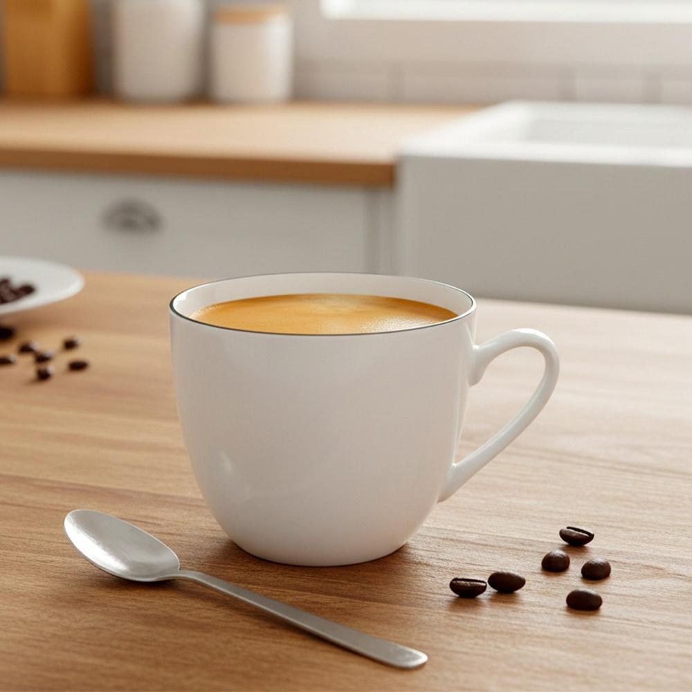 Filiżanka Porcelanowa Do Picia Kawy Herbaty Biała Porcelanowa 200 Ml